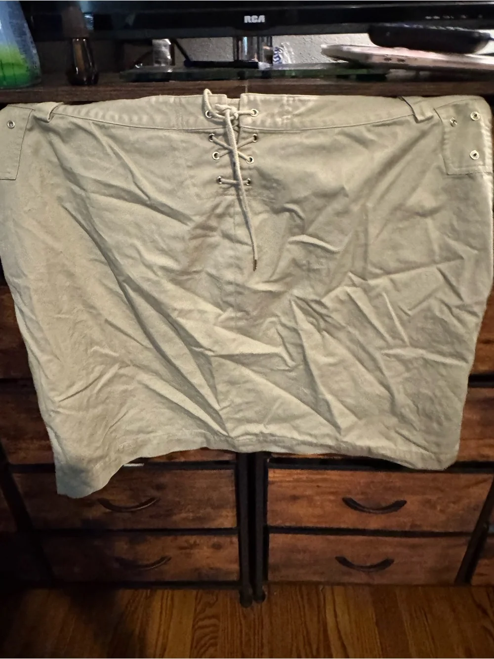 Men's Khaki Cotton Chino Skirt 22W Women’s